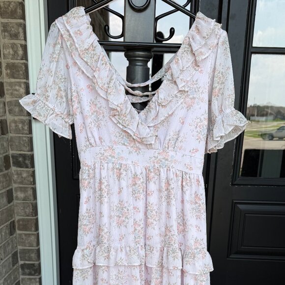 Women's Light Purple Floral Altar'd State Midi Dress - Picture 1 of 9